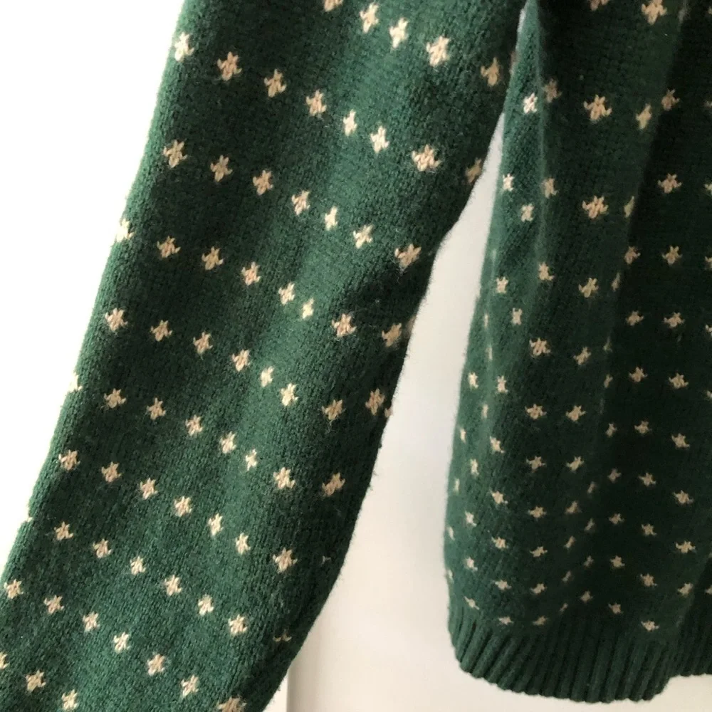 J. Crew Green Fair Isle Patterned Sweater XXL